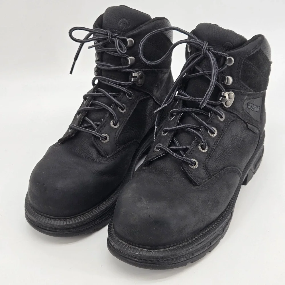 Wolverine Raider II Waterproof Steel Toe Work Boot 12M Black Leather Utility